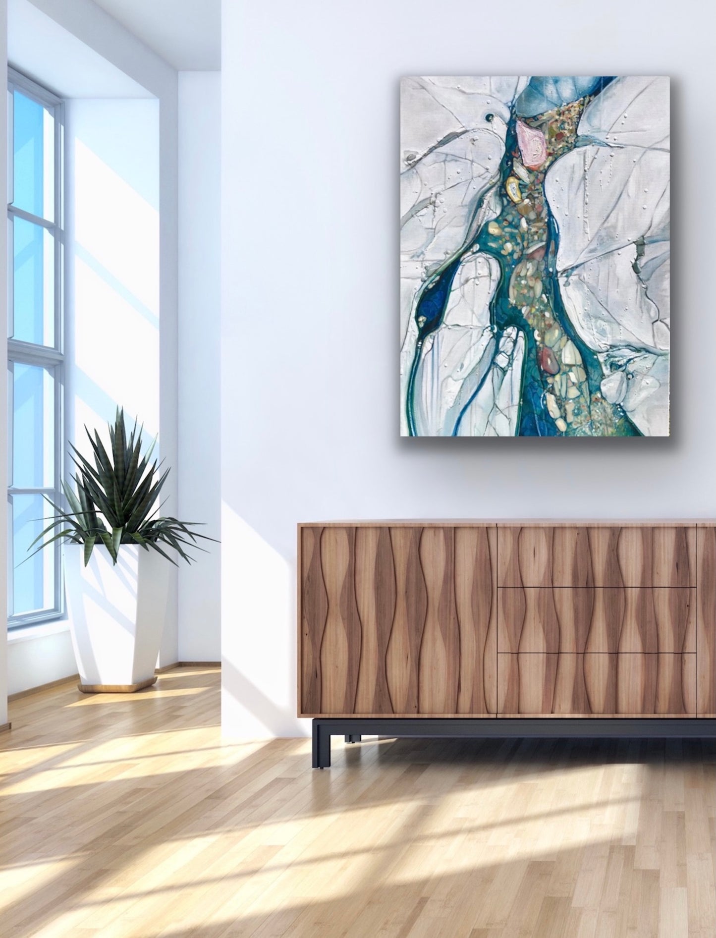 Alisa Beak, Self Aware, Oil & Mixed Medium on Linen