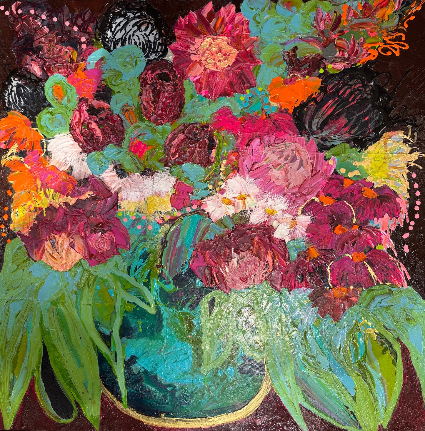 Kerry Bruce, Grandiflora Garden, Acrylic on Canvas