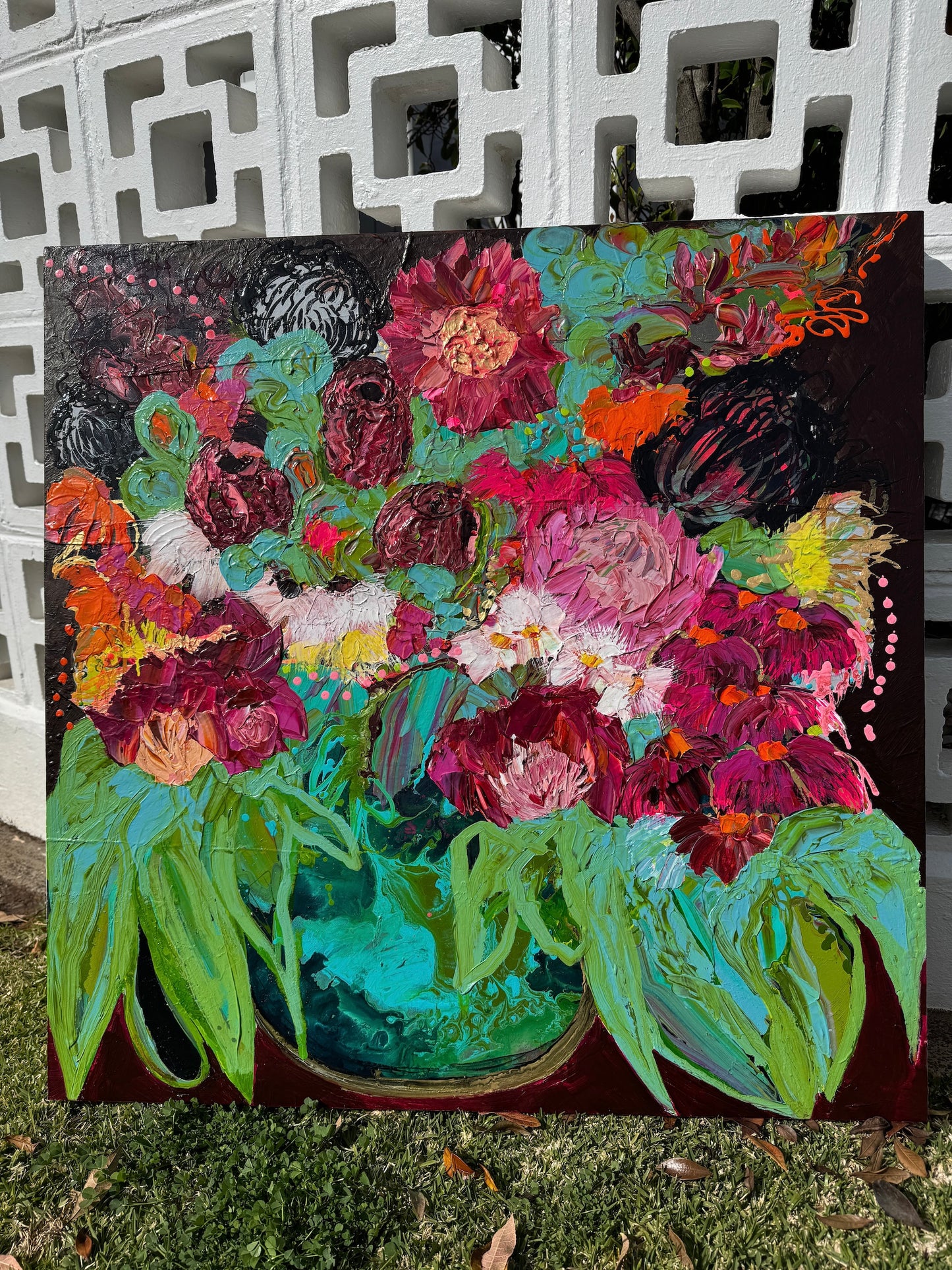 Kerry Bruce, Grandiflora Garden, Acrylic on Canvas