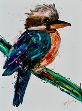 Load image into Gallery viewer, Kerry Bruce, Kelly Kookaburra, Acrylic on 500gsm Art Paper
