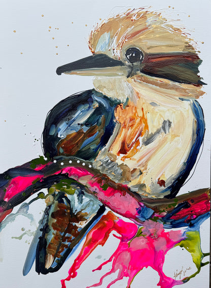 Kerry Bruce, Kenny Kookaburra, Acrylic on 500gsm Art Paper