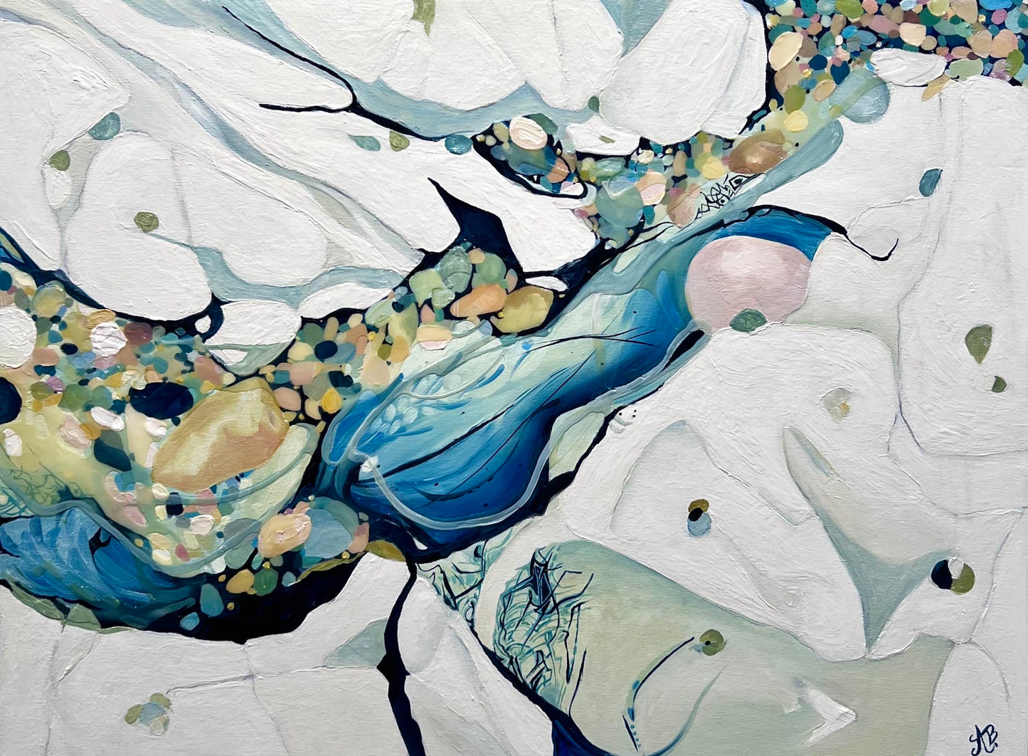 Alisa Beak, Loves Bay I, Oil & Mixed Medium on Canvas