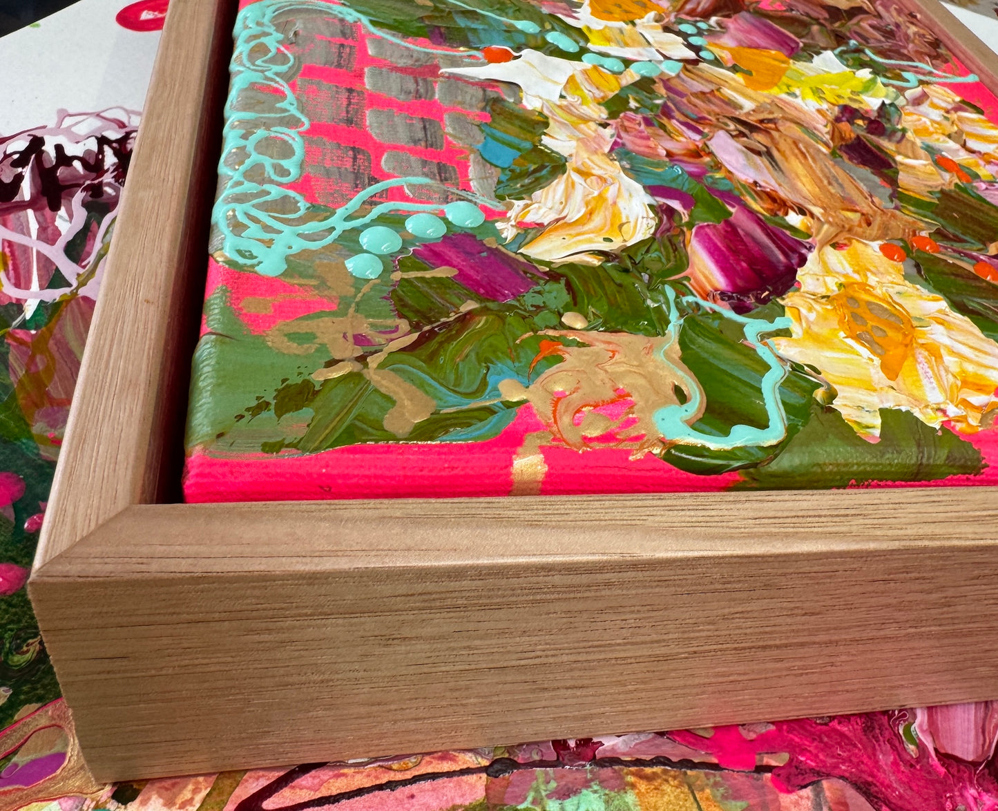 Kerry Bruce, Bountiful Blooms, Acrylic on Canvas