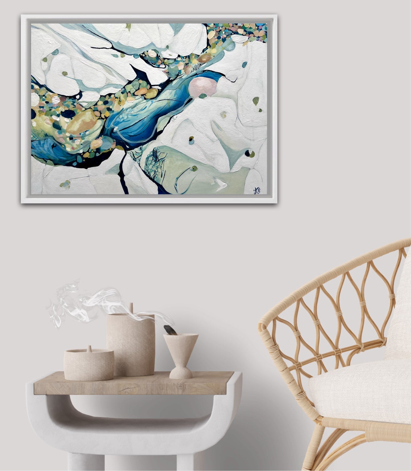 Alisa Beak, Loves Bay I, Oil & Mixed Medium on Canvas