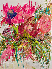 Load image into Gallery viewer, Kerry Bruce, Protea, Acrylic on 500gsm Art Paper
