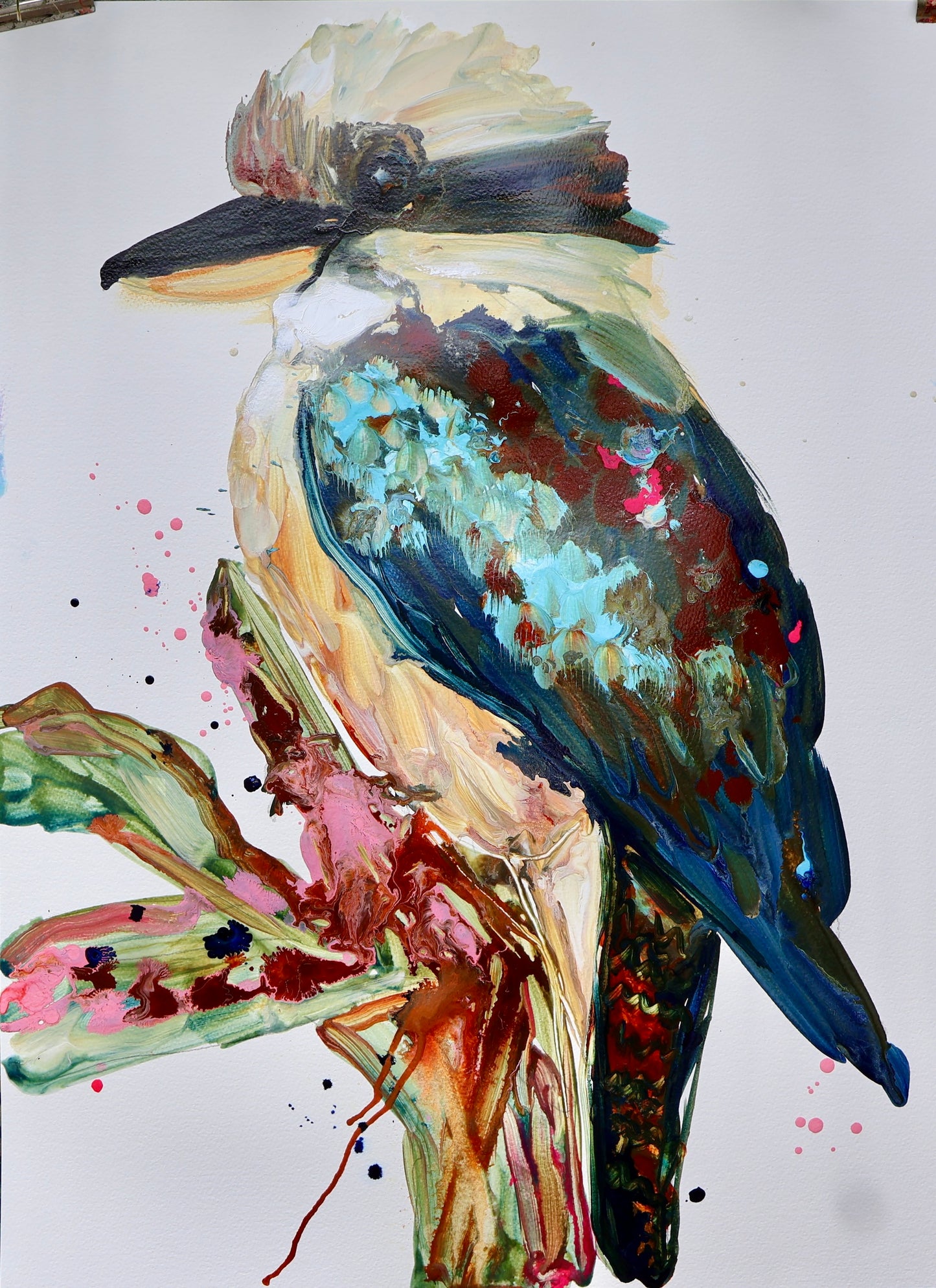 Kerry Bruce, KiKi Kookaburra, Acrylic on 500gsm Art Paper