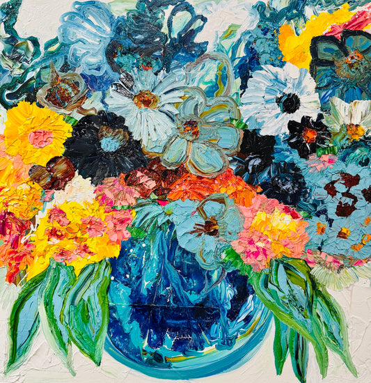 Kerry Bruce, Boston Blues, Acrylic on Canvas