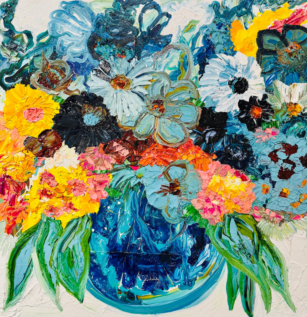 Kerry Bruce, Boston Blues, Acrylic on Canvas