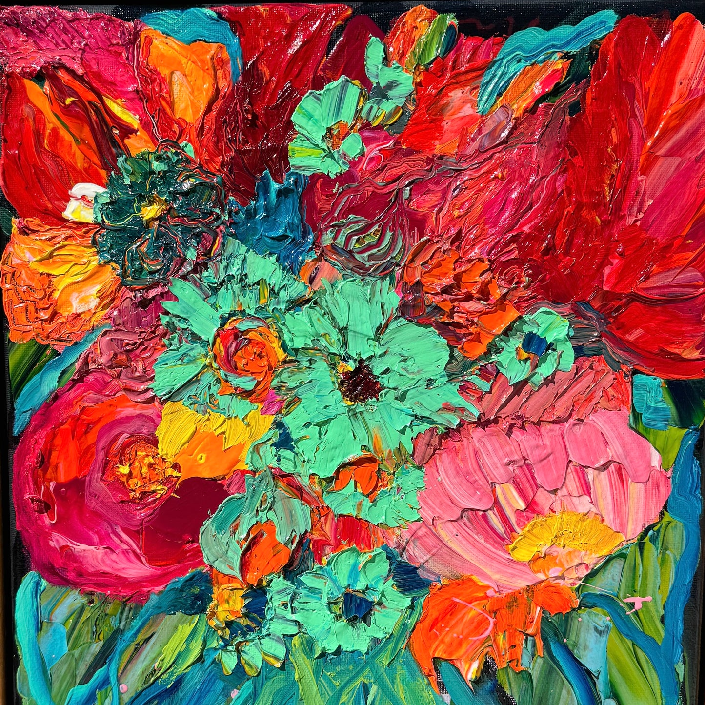 Kerry Bruce, Moody Blues, Acrylic & Oil on Canvas