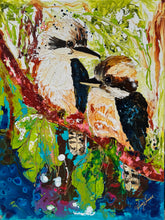Load image into Gallery viewer, Kerry Bruce,  Guardians of the Bush, Acrylic on Canvas - Oak Float Frame
