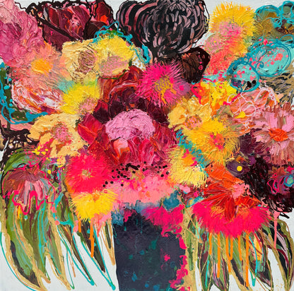 Kerry Bruce, Gum Blossoms, Acrylic on Canvas