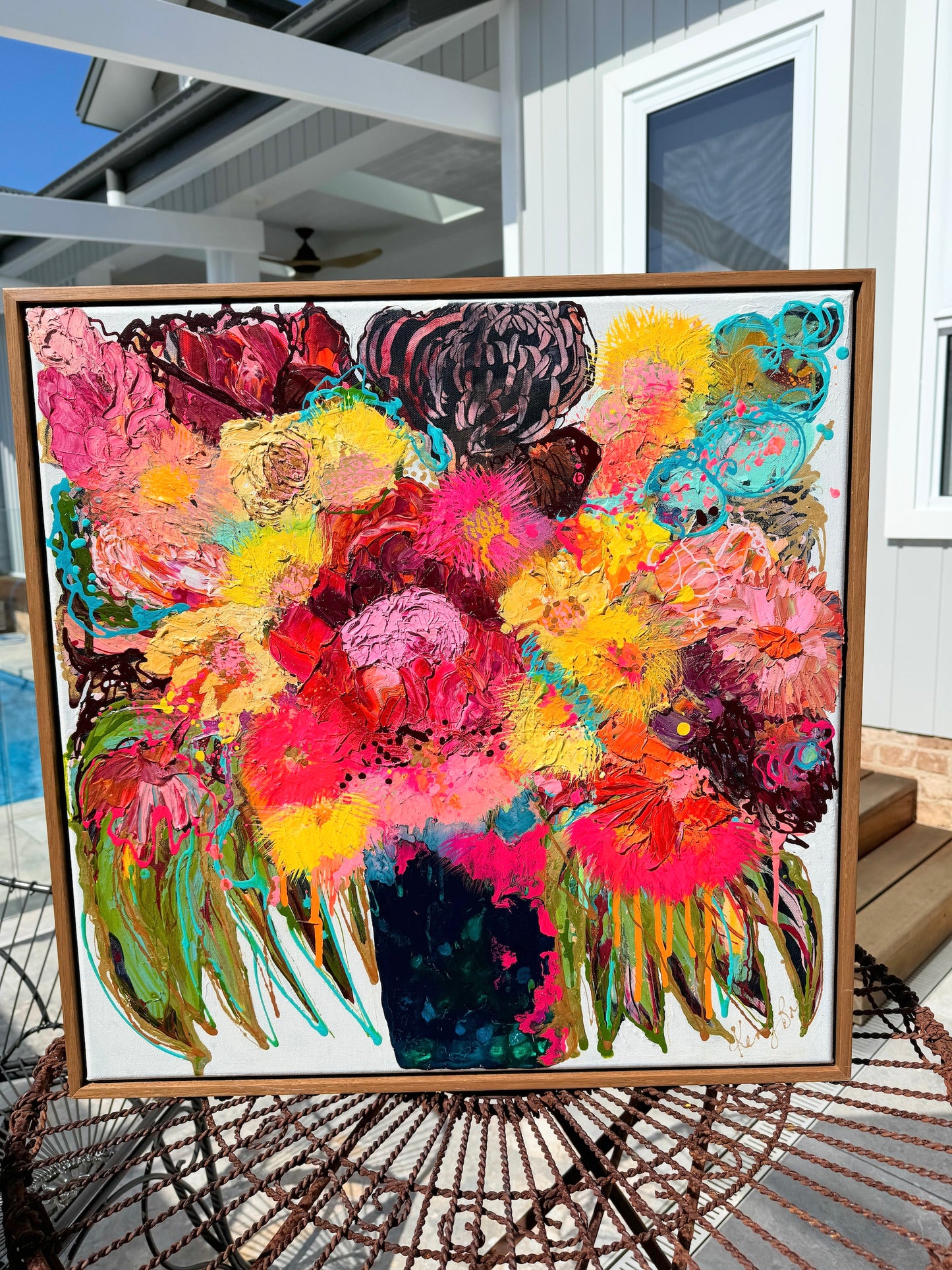 Kerry Bruce, Gum Blossoms, Acrylic on Canvas