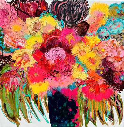 Kerry Bruce, Gum Blossoms, Acrylic on Canvas