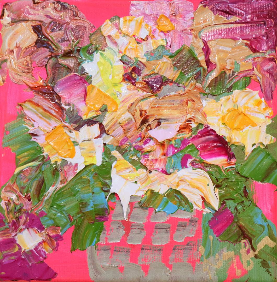 Kerry Bruce, Bountiful Blooms, Acrylic on Canvas