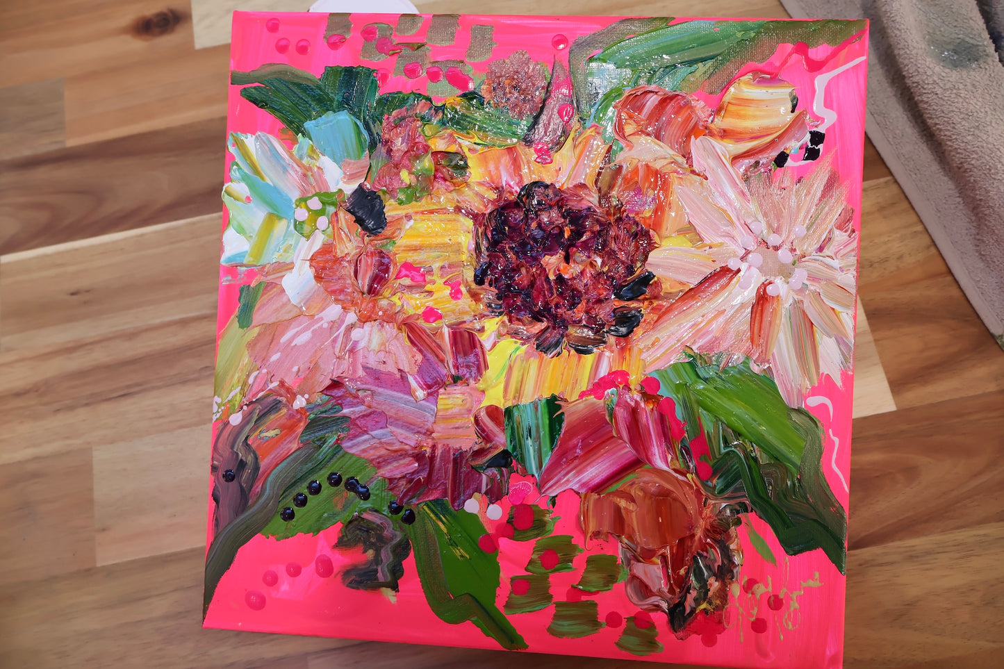 Kerry Bruce, Sunflower, Acrylic on Canvas