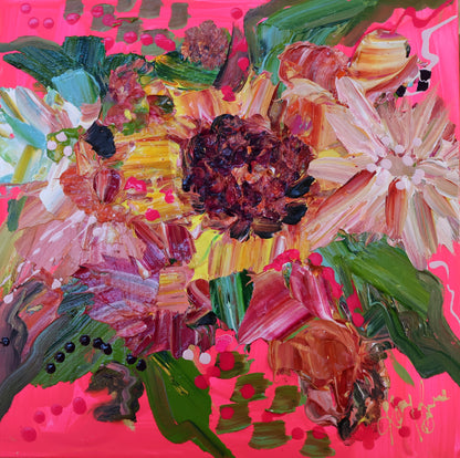 Kerry Bruce, Sunflower, Acrylic on Canvas