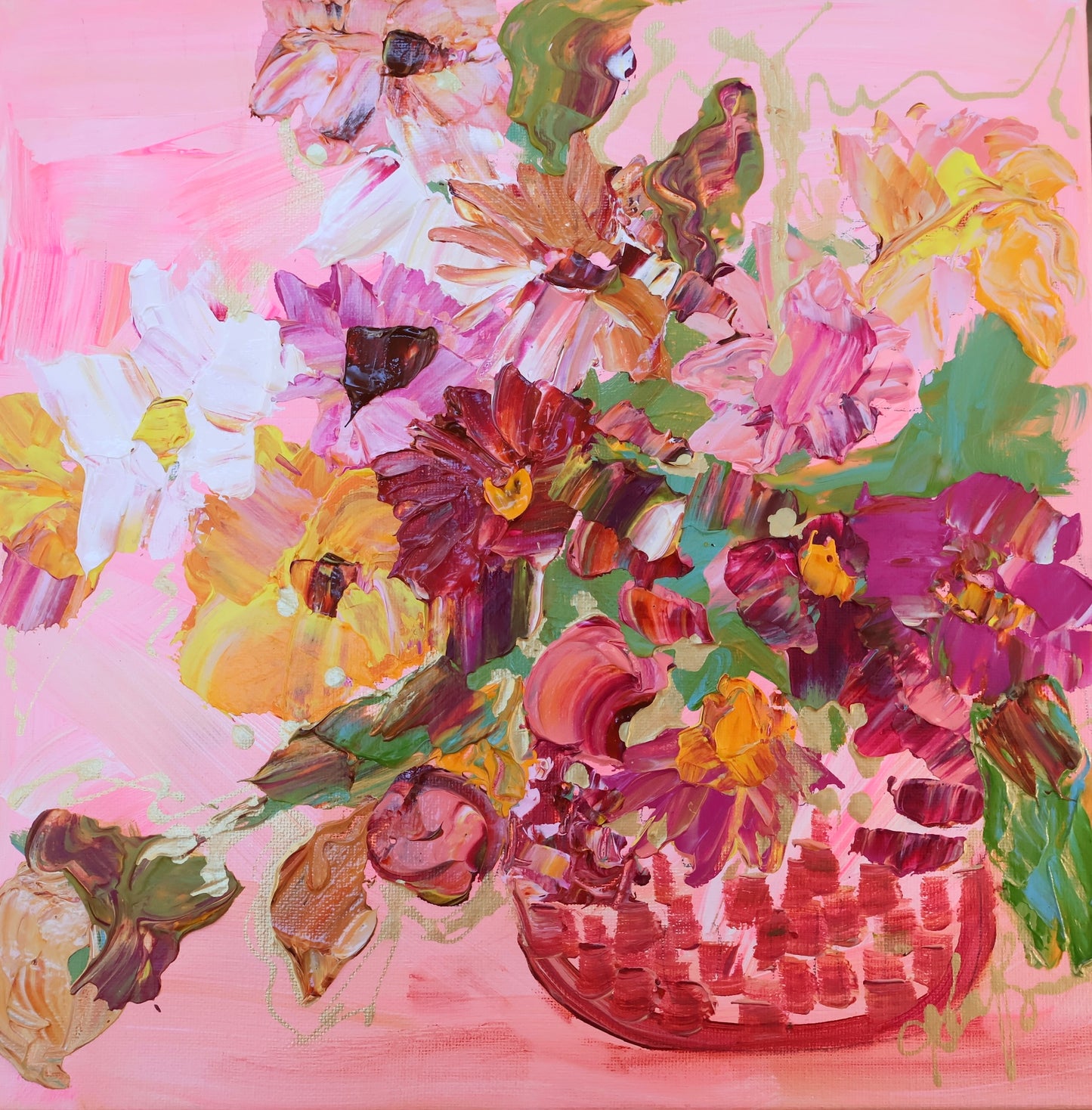 Kerry Bruce, Soft Petals, Acrylic on Canvas