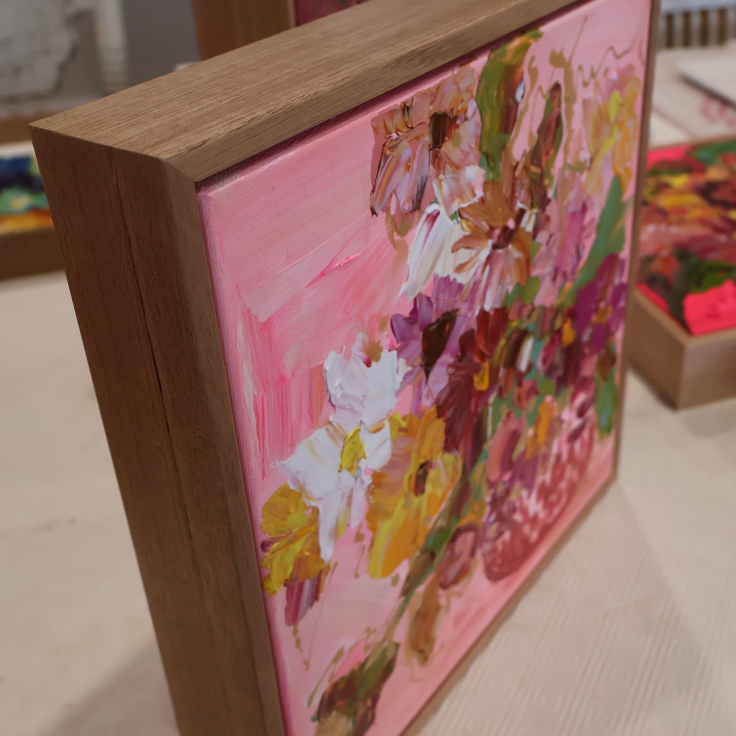 Kerry Bruce, Soft Petals, Acrylic on Canvas