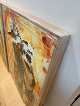 Load image into Gallery viewer, Kerry Bruce,  Kookaburra&#39;s on the Block, Acrylic on Canvas-Oak Float Frame
