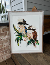 Load image into Gallery viewer, Kerry Bruce, Kookaburra Krush, Acrylic on 500gsm Art Paper - framed
