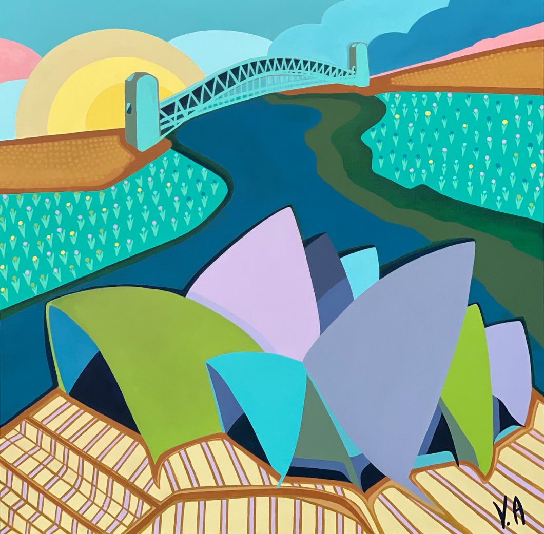 Vanessa Anderson, Harbour Lights, Acrylic and Oil on Canvas