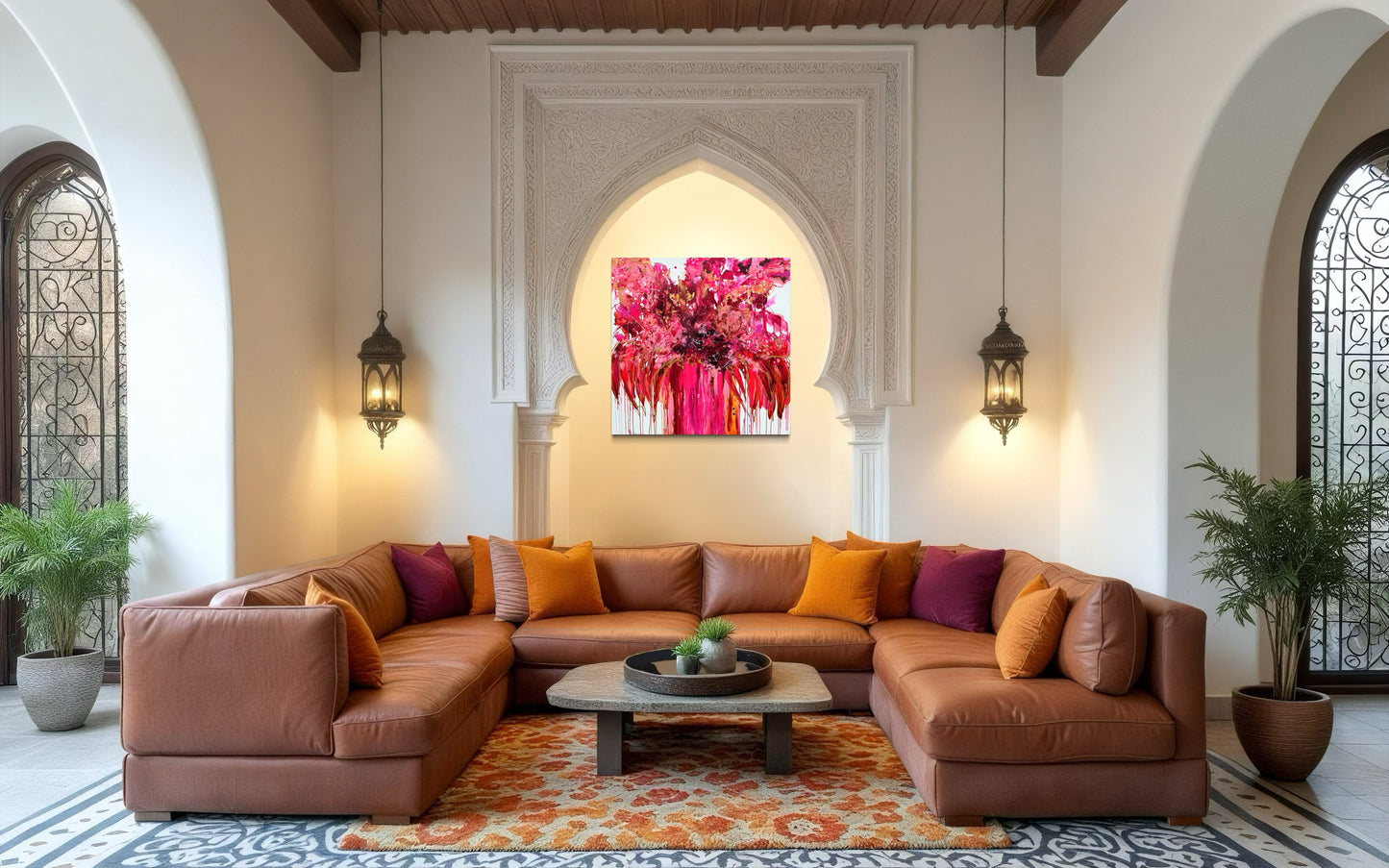 Kerry Bruce, Passionately Pink, Acrylic on Canvas