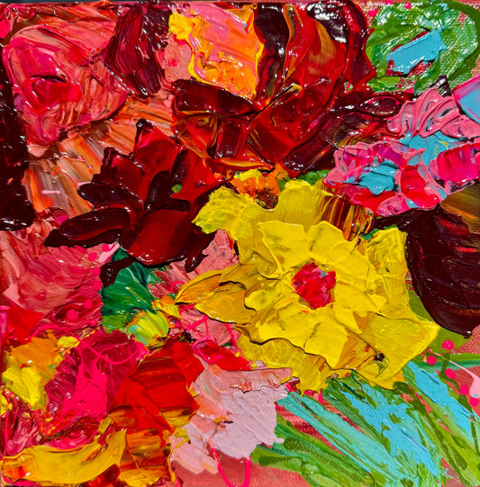 Kerry Bruce, Ruby Bloom, Acrylic on Canvas