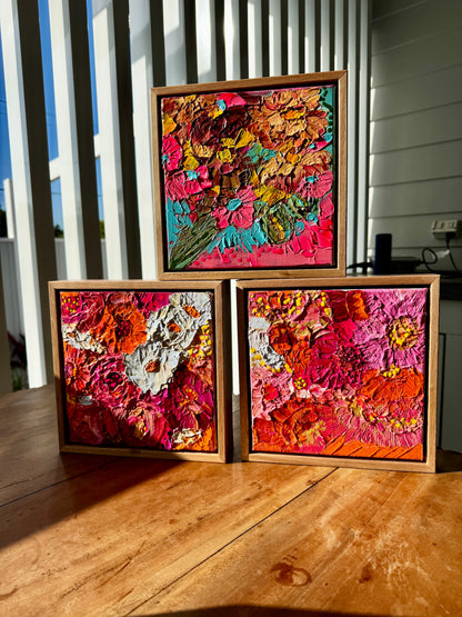 Kerry Bruce, Pink Posy, Acrylic on Canvas