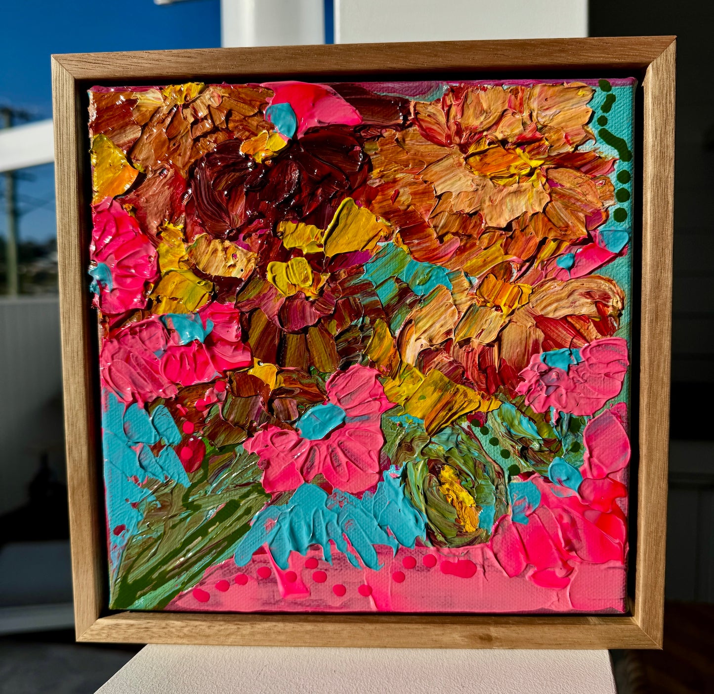 Kerry Bruce, Pink Posy, Acrylic on Canvas