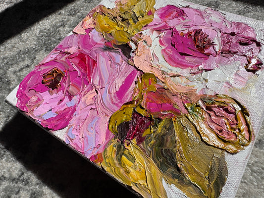 Kerry Bruce, Pink Rose, Oil on Canvas