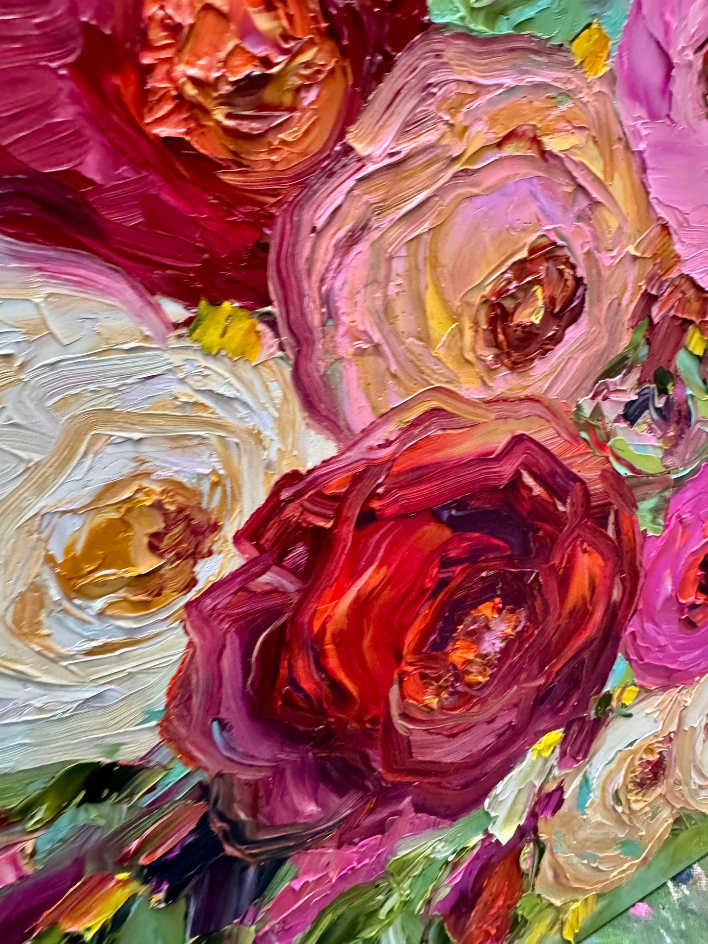 Kerry Bruce, Love Blooms, Oil on Board