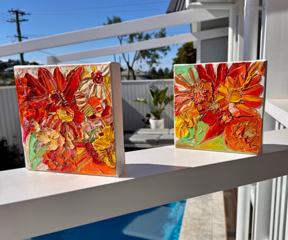 Kerry Bruce, Sunflowers l, Oil on Canvas