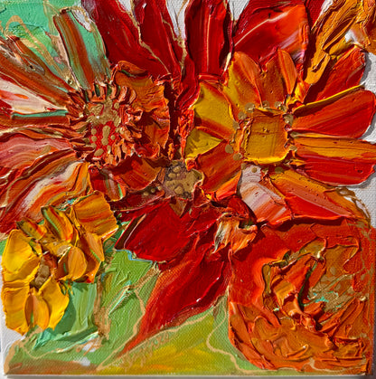 Kerry Bruce, Sunflowers ll, Oil on Canvas