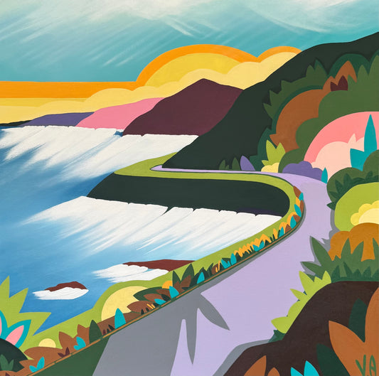 Vanessa Anderson, Ocean Road, Acrylic & Oil on Canvas