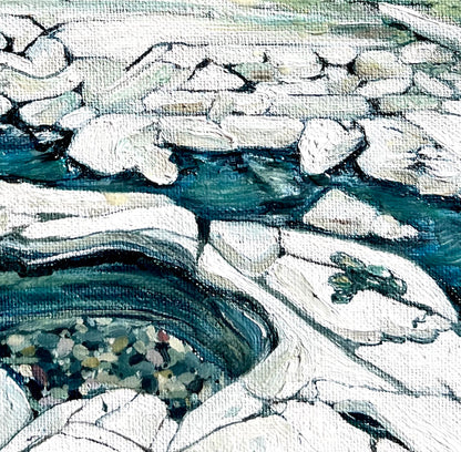 Alisa Beak, White Cliffs, Oil on Linen