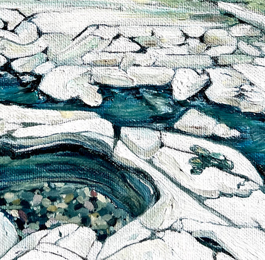 Alisa Beak, White Cliffs, Oil on Linen