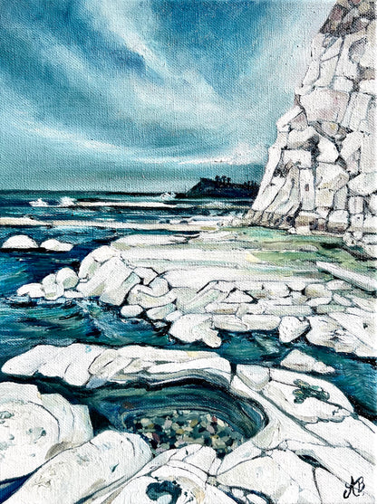 Alisa Beak, White Cliffs, Oil on Linen