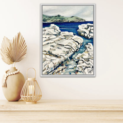 Alisa Beak, White Shores, Oil & Mixed Medium on Canvas