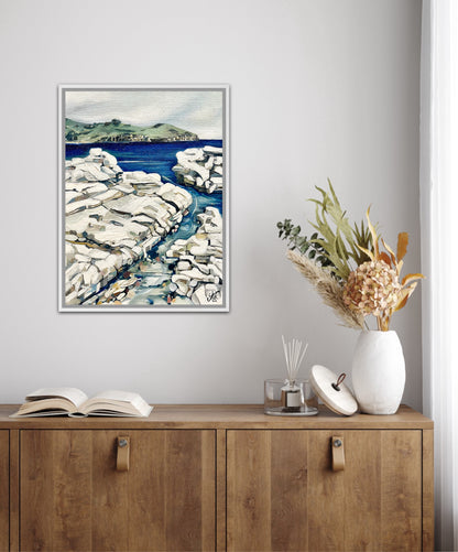 Alisa Beak, White Shores, Oil & Mixed Medium on Canvas