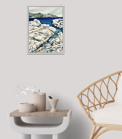 Alisa Beak, White Shores, Oil & Mixed Medium on Canvas