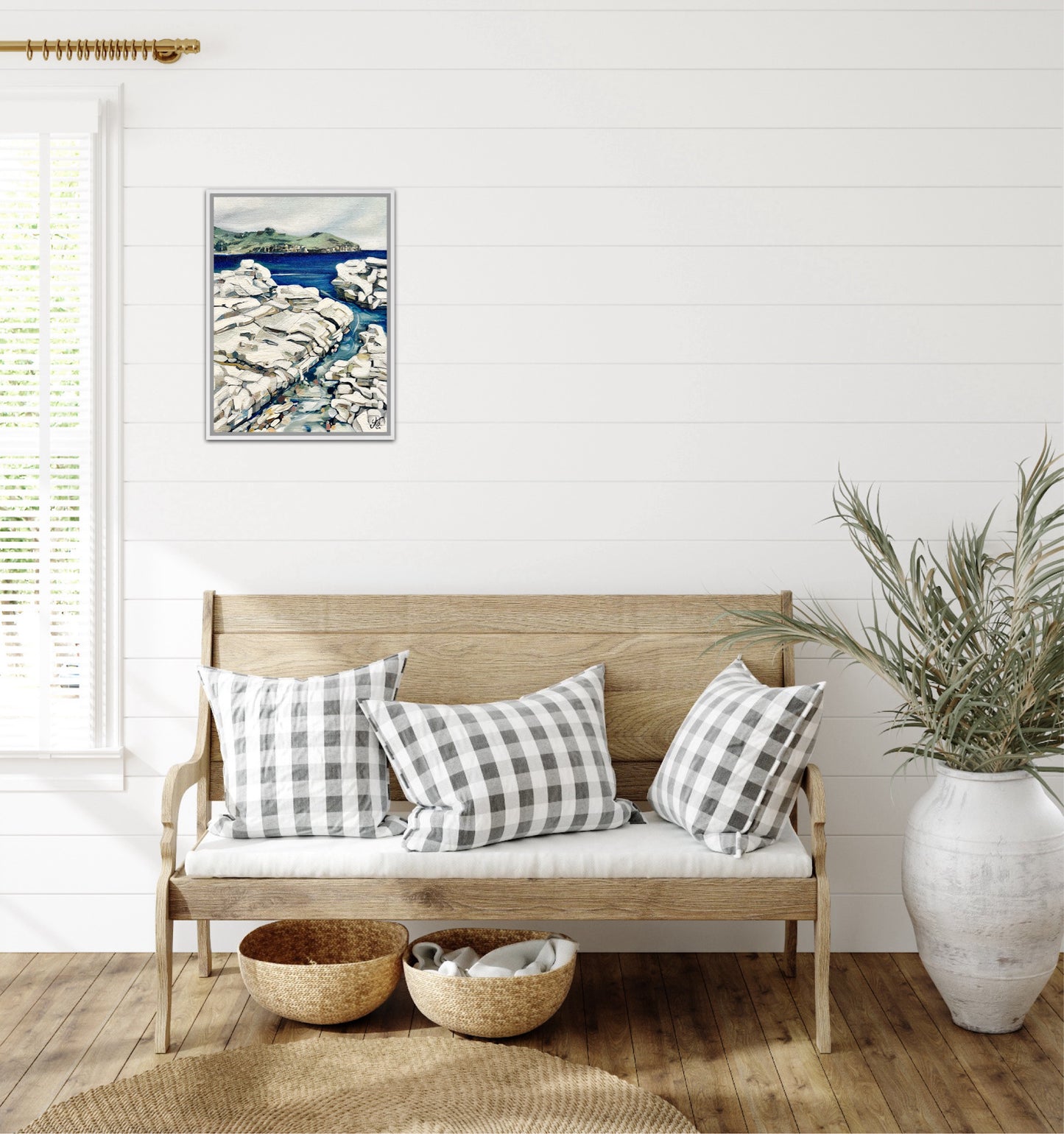 Alisa Beak, White Shores, Oil & Mixed Medium on Canvas