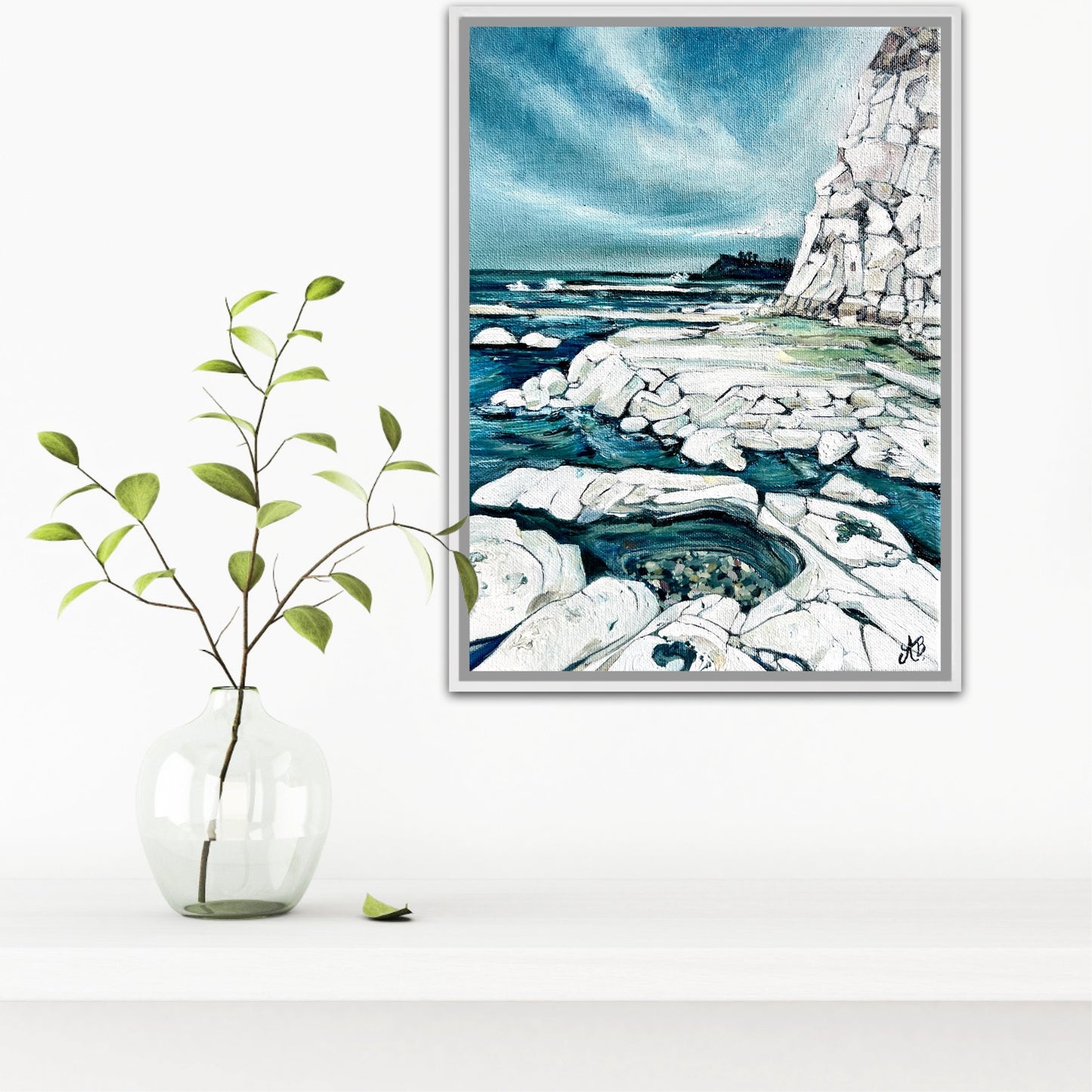 Alisa Beak, White Cliffs, Oil on Linen