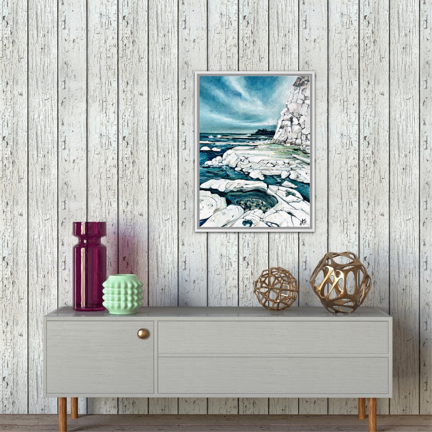 Alisa Beak, White Cliffs, Oil on Linen