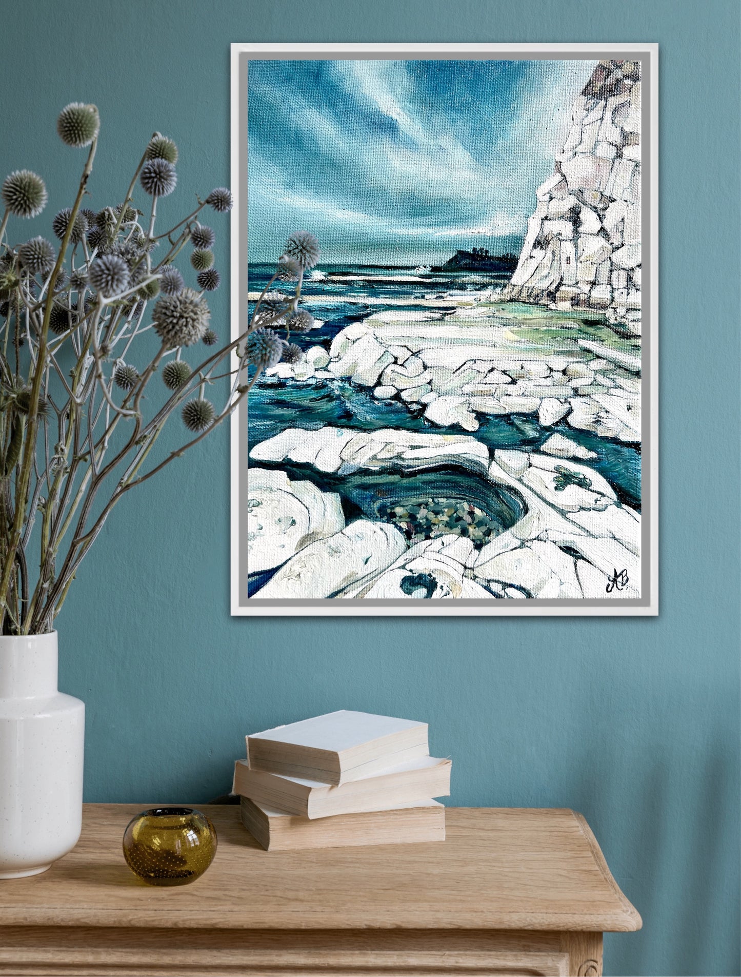 Alisa Beak, White Cliffs, Oil on Linen