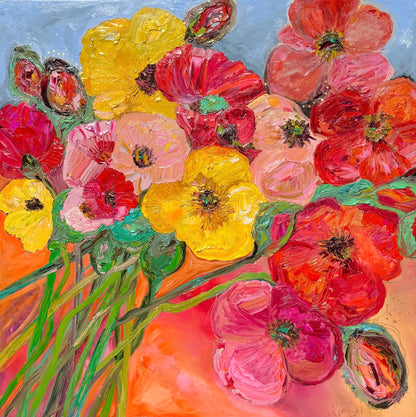 Kerry Bruce, Poppies for Lana, Oil on Canvas