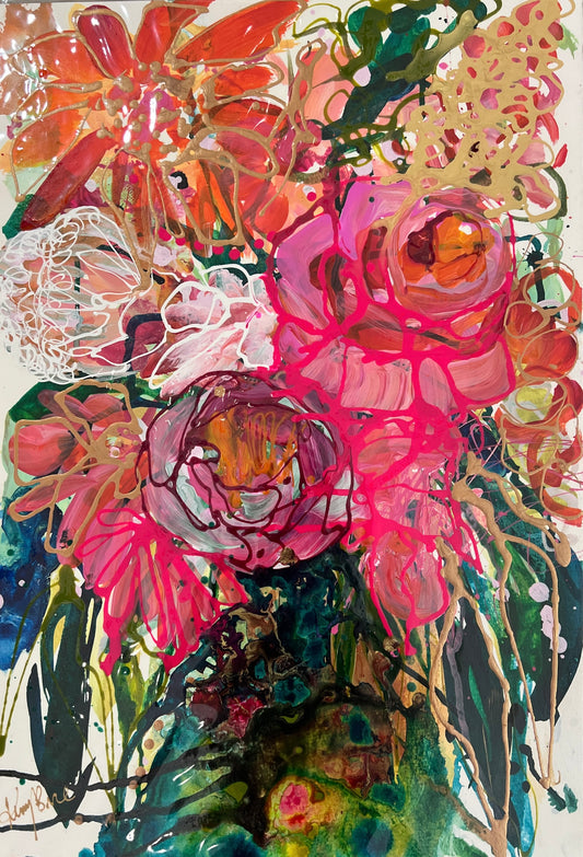 Kerry Bruce, Happy Days, Acrylic on Art Paper