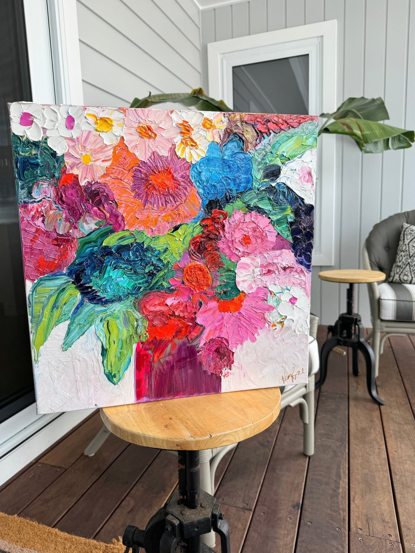 Kerry Bruce, Dancing Daisy, Oil on Canvas