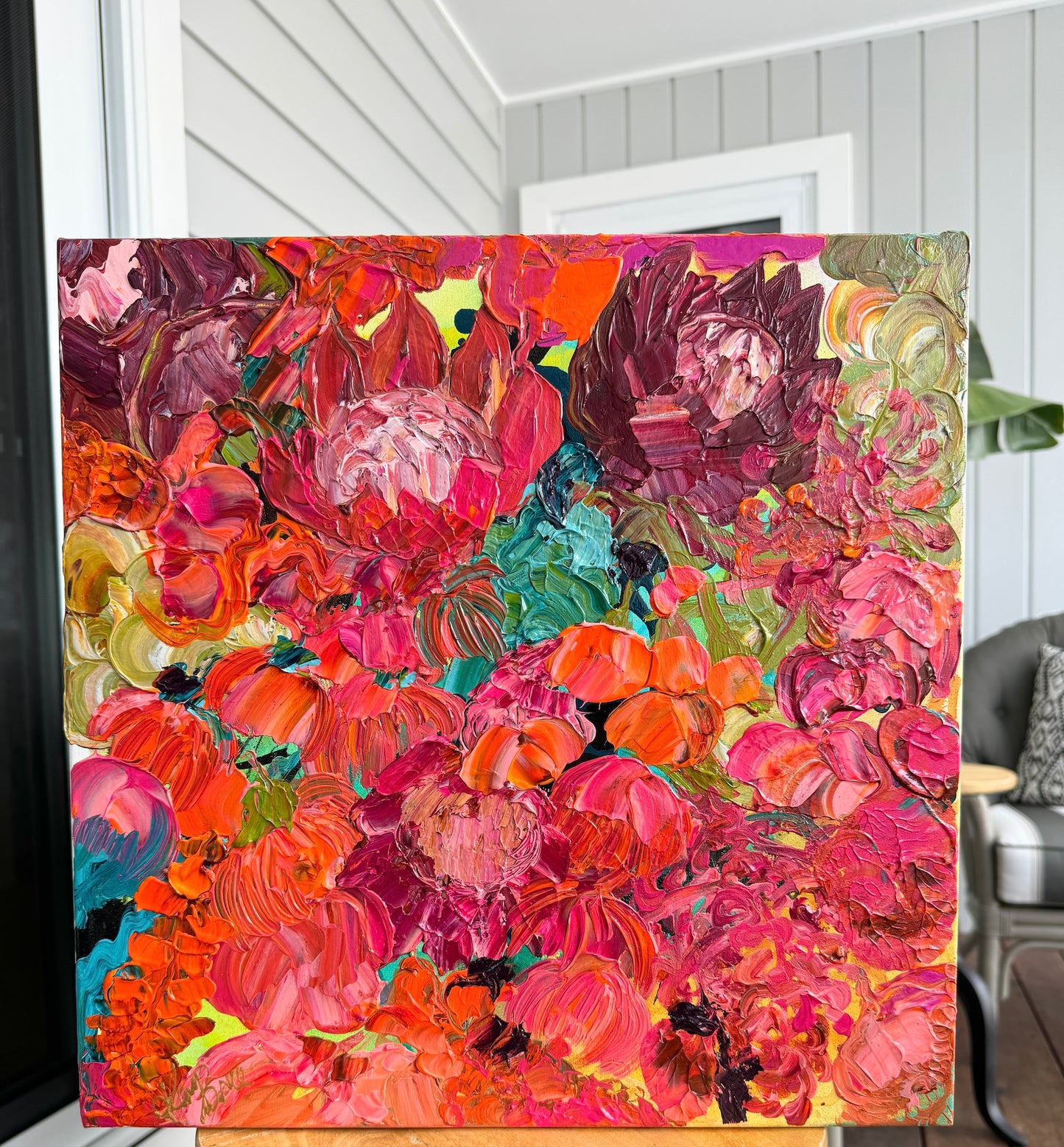 Kerry Bruce, Protea Pop, Acrylic on Canvas