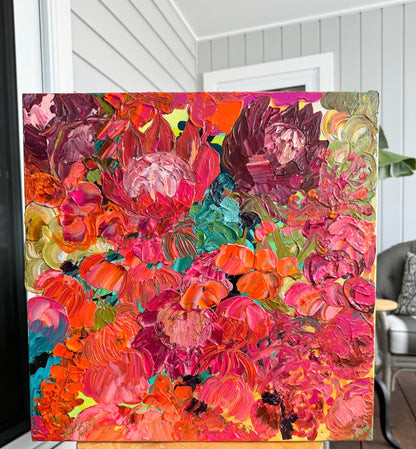 Kerry Bruce, Protea Pop, Acrylic on Canvas