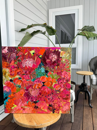 Kerry Bruce, Protea Pop, Acrylic on Canvas